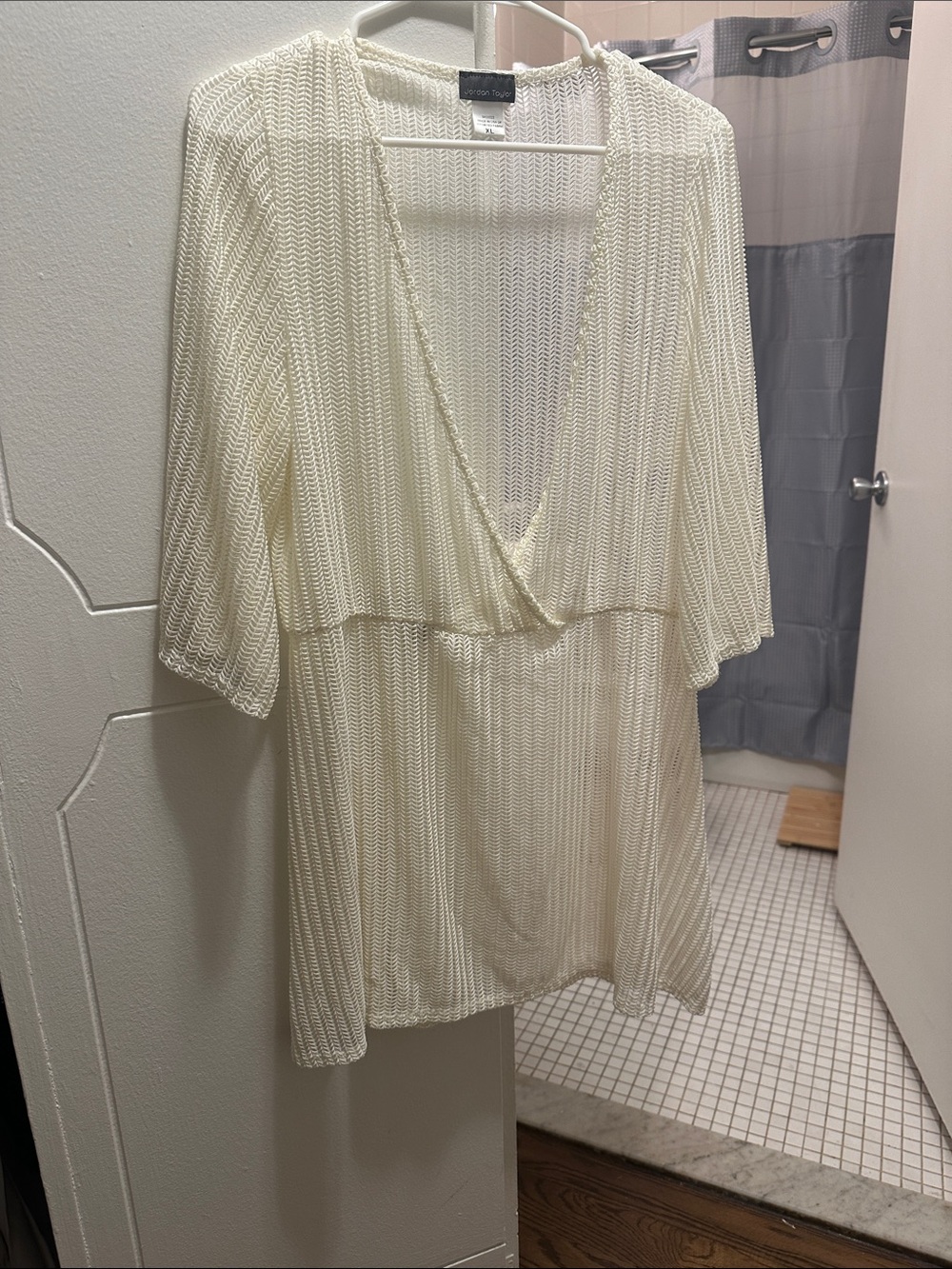 Jordan Taylor Cream Knit Swim Coverup